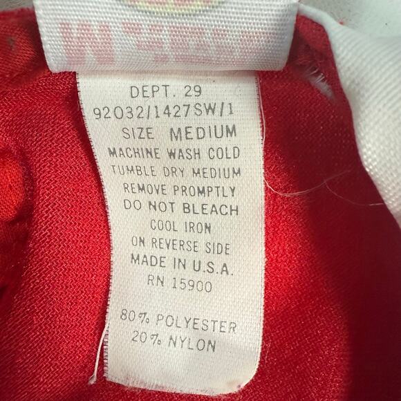 Vintage Winnie the Pooh Red Baby Dress 18M Lace Trim Made in USA - Picture 5 of 6